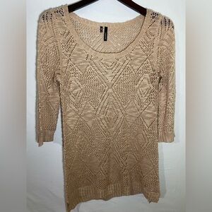 4 for $25 💜 Maurices Bronze Knit Long Top / Sweater Size Small